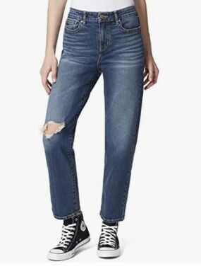 NWT ! Brand: FRAYED Women's High Rise Straight Leg Jeans, Color: Litany, Size 29